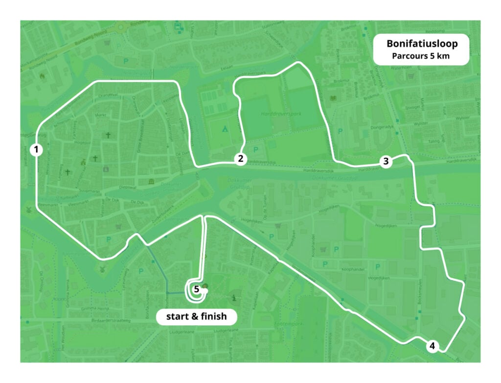 Bonifatiusloop 2026 Parcours 5km hardlopen